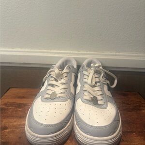 Bape Gray and White Sneakers